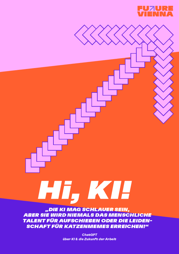 Ein Poster für die FUTURE VIENNA, was als Einladung dient.